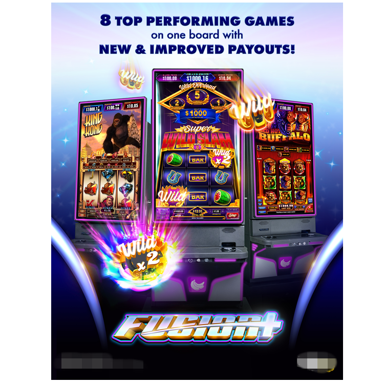 Fusion Plus 8in1 PC Board with Case Skill Game Board Nudge Skill Wild Feature PCB Game Board for Arcade Game Amusement Machine