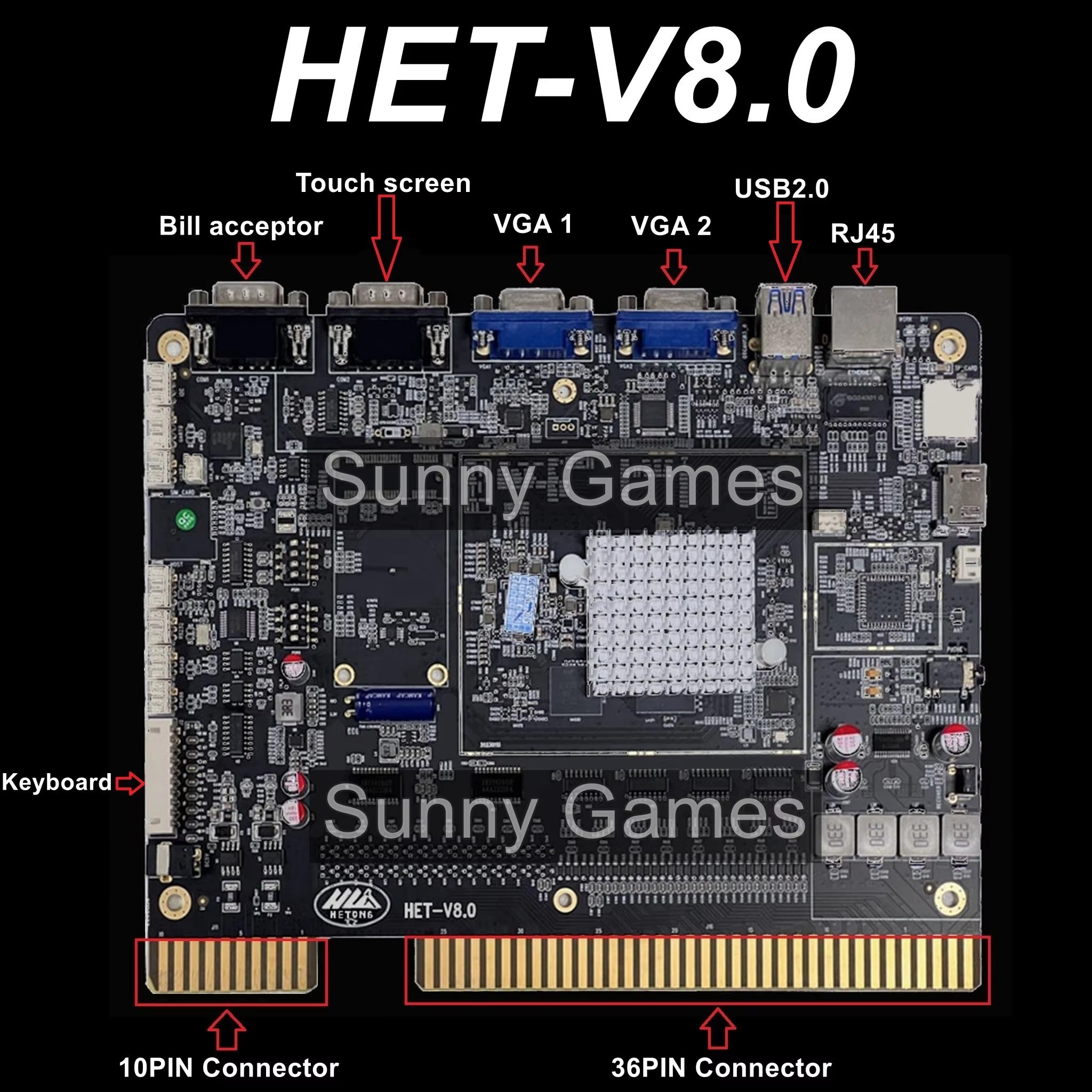 HET Ultimate Fire Link  Explosion Skill Game Board Preview Skill Follow Feature PCB Game Board for Arcade Game Amusement Machine