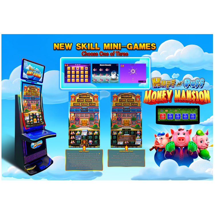 Huff N' Puff Money Mansion Vertical Skill Game Board Skill Preview HET Game Board PCB Board Software for Arcade Game Amusement Machine