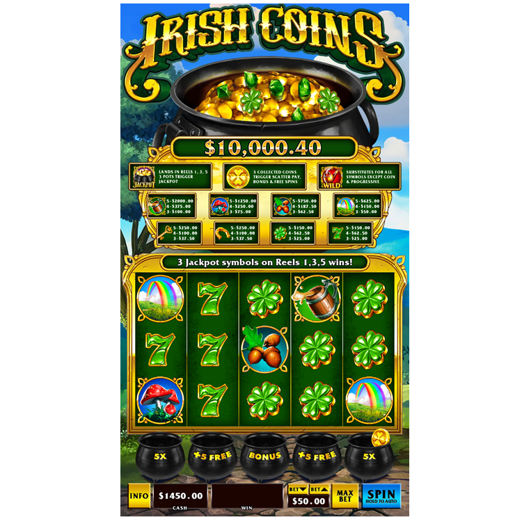 Irish Coins Skill Preview vertical game