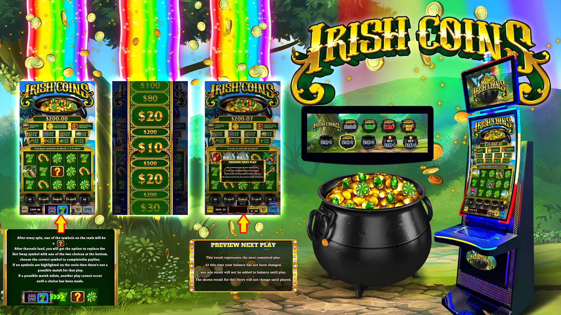 Irish Coins Skill Preview vertical game