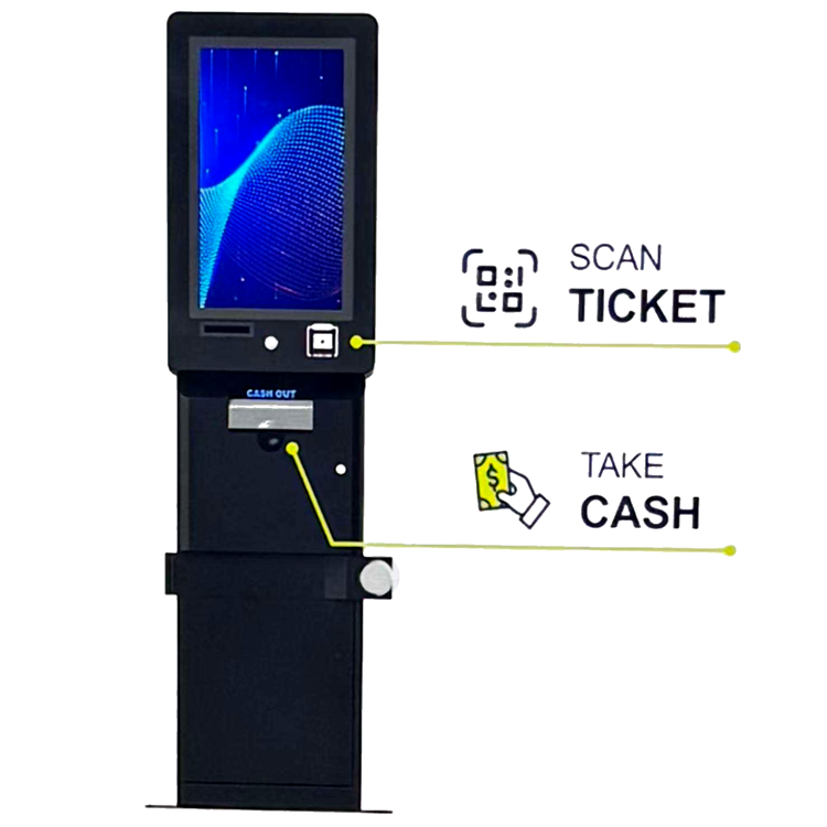 US Style ATM Kiosk(Offline Standalone Version 4 Deno/3 Deno)Game Redemption Factory Price for Self-Service Cash Payout Machine