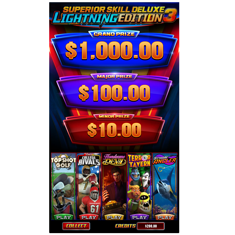 Lightning Edition 3 Vertical Skill Game Board Skill Preview HET Game Board PCB Board Software for Arcade Game Amusement Machine