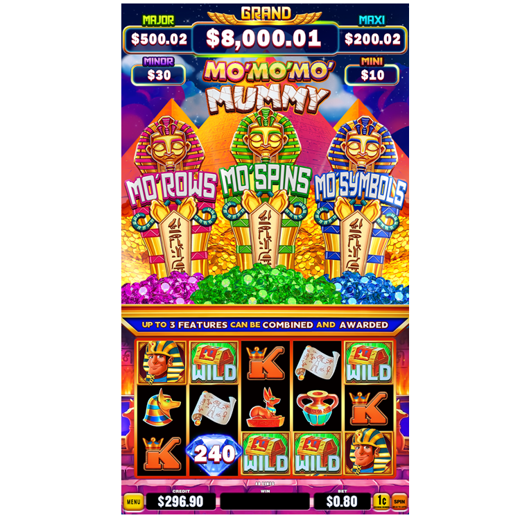 Mo Mo Mo Mummy Vetical Skill Games with Follow Me Feature, Mini Skill-Games, Mo's Spin, Swap, Preview Factory Price for Arcade Game Amusement Machine