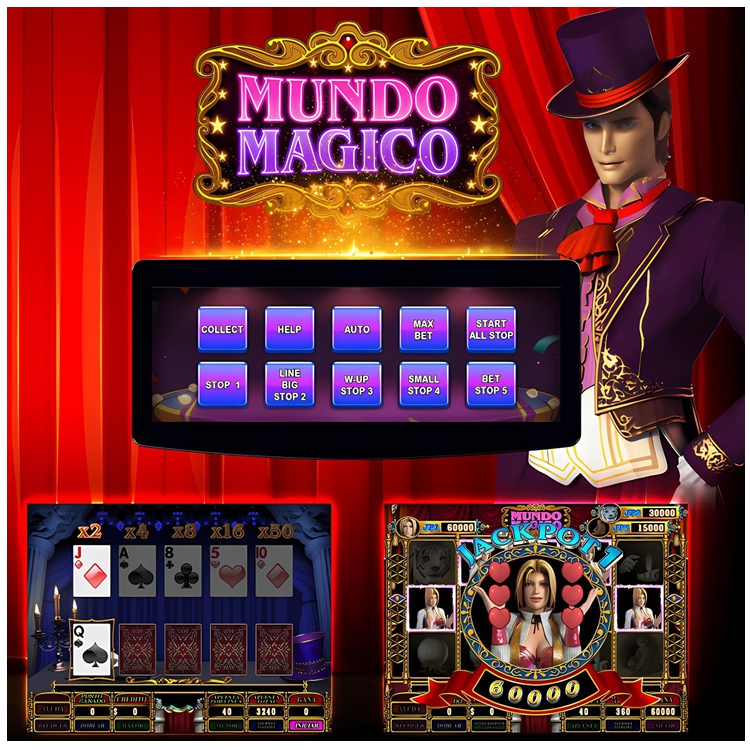 Mundo Magico Single/Dual Skill Game Board Skill Preview HET Game Board PCB Board Software for Arcade Game Amusement Machine