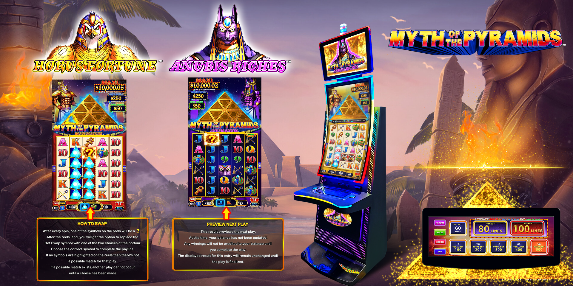 Myth of the Pyramids 2in1 Skill Preview vertical multi game