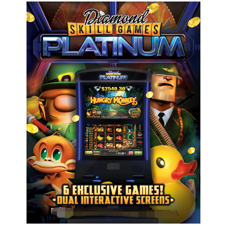 Platinum 1 6in1 Dual PC Board with Case Skill Game Board Nudge Skill Wild Feature PCB Game Board for Arcade Game Amusement Machine