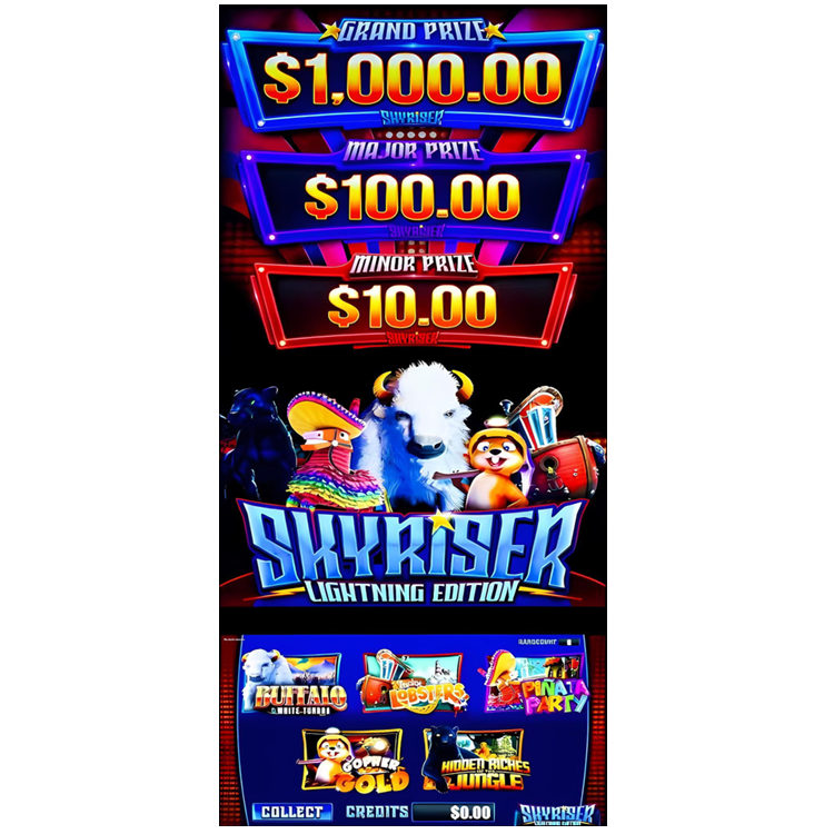Skyriser Lightning Editon 5in1 Vertical+Horizontal Monitor Skill Games PCB Game Board for Arcade Game Amusement Machine