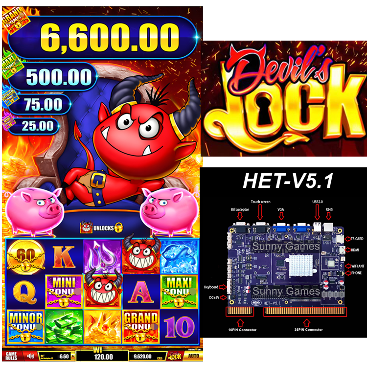 Devil Lock Vertical Skill Game Board Follow Feature Swap Mini-Game PCB Game Board Factory Sale for Arcade Game Amusement Machine